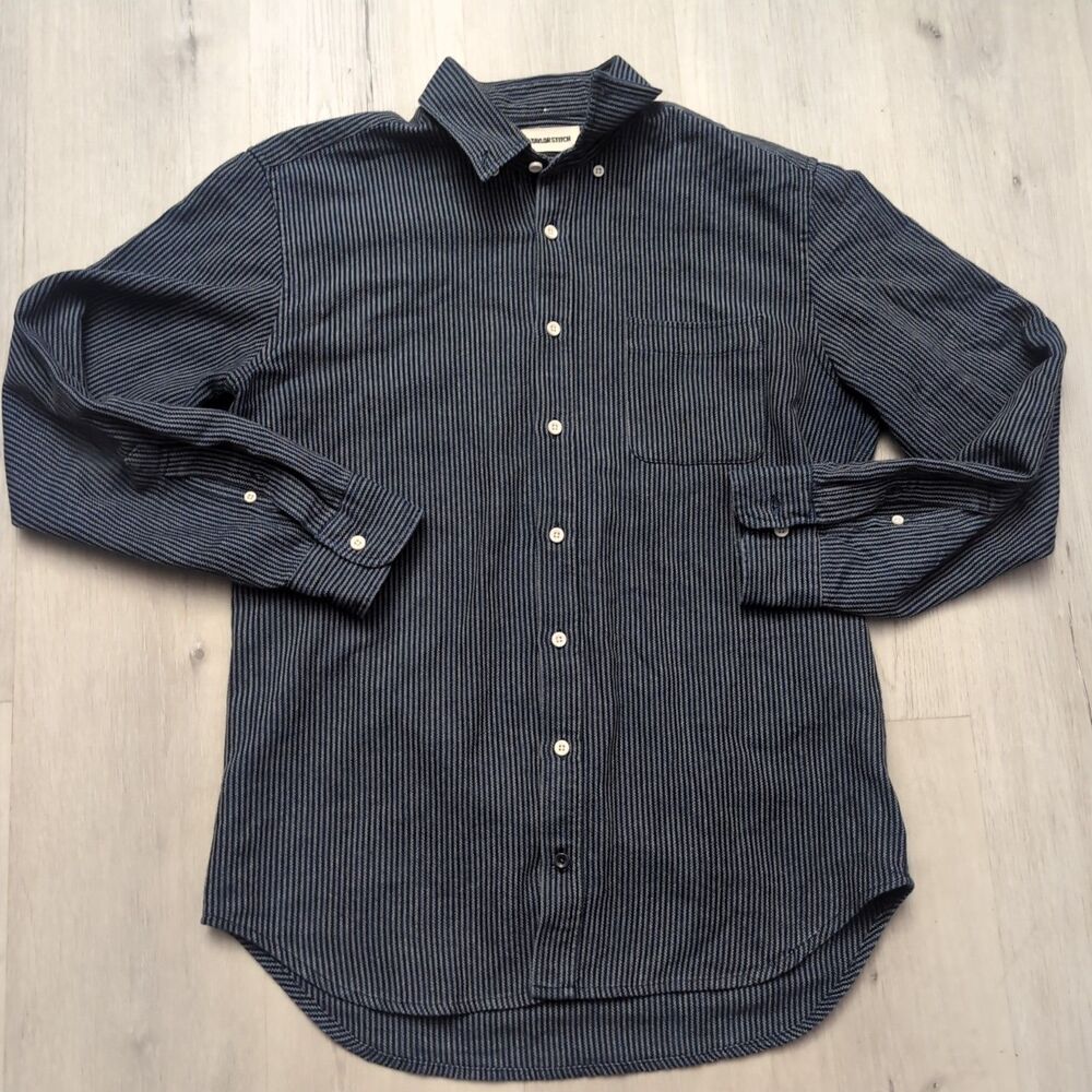 Taylor Stitch The Jack Shirt in Roped Indigo Shirt Mens Size 40 Long Sleeve